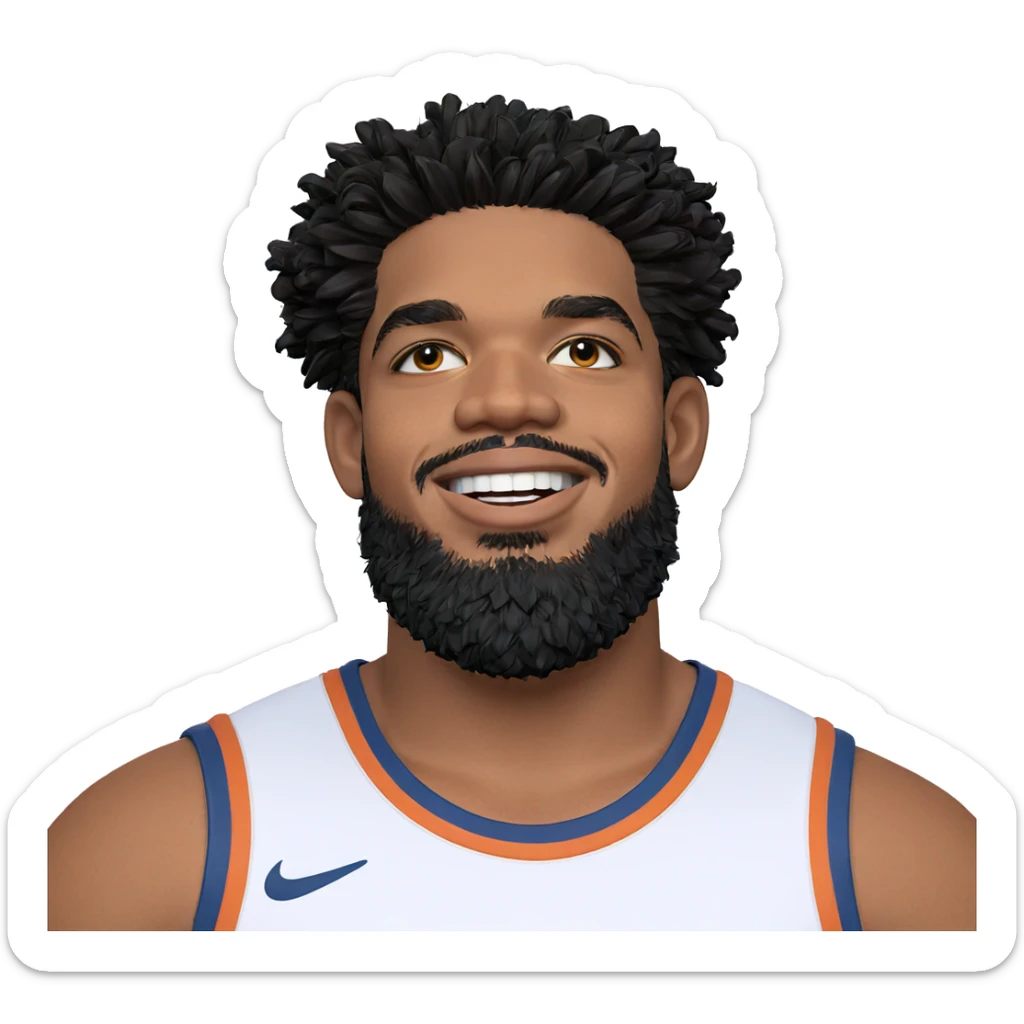 smiling boy with beard sticker