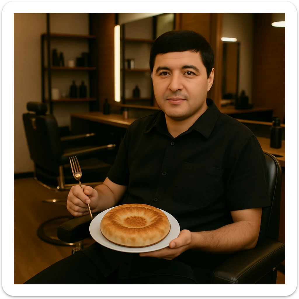 birinchidagi odamni yuziga 2 rasmdagi odamga uzidak qilib chizib bergin xuddu shunday non yen utirganini sticker