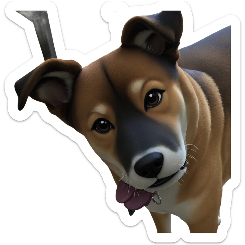 realistic shiba inu portrait sticker