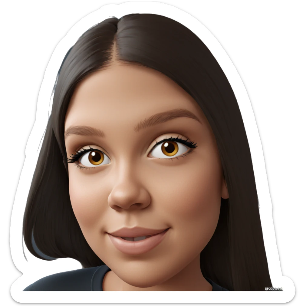 smiling girl portrait looking viewer sticker