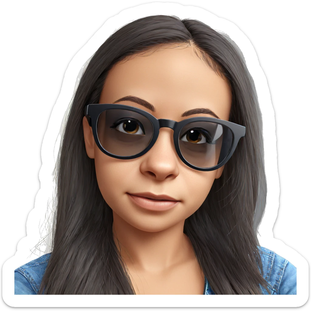 realistic portrait of girl sticker