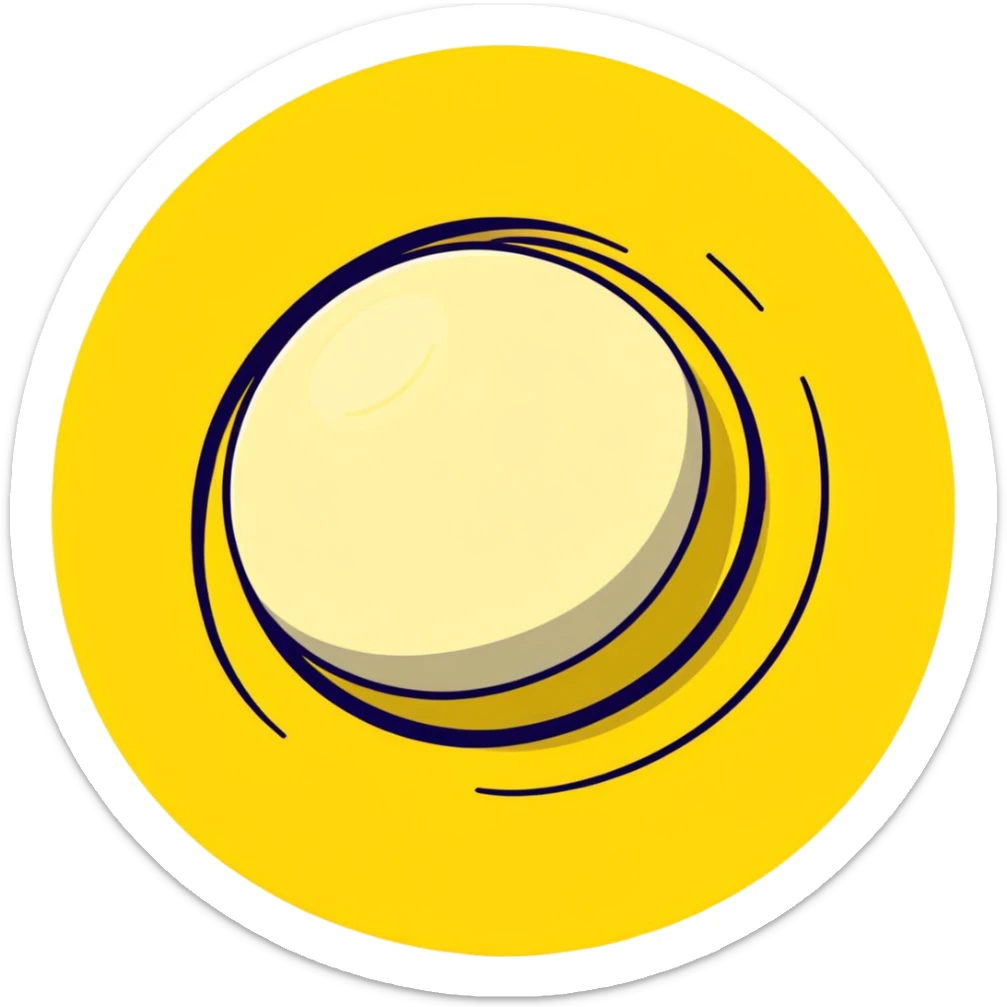 pulsating sphere of purple and dark energy, cartoonish sticker style sticker