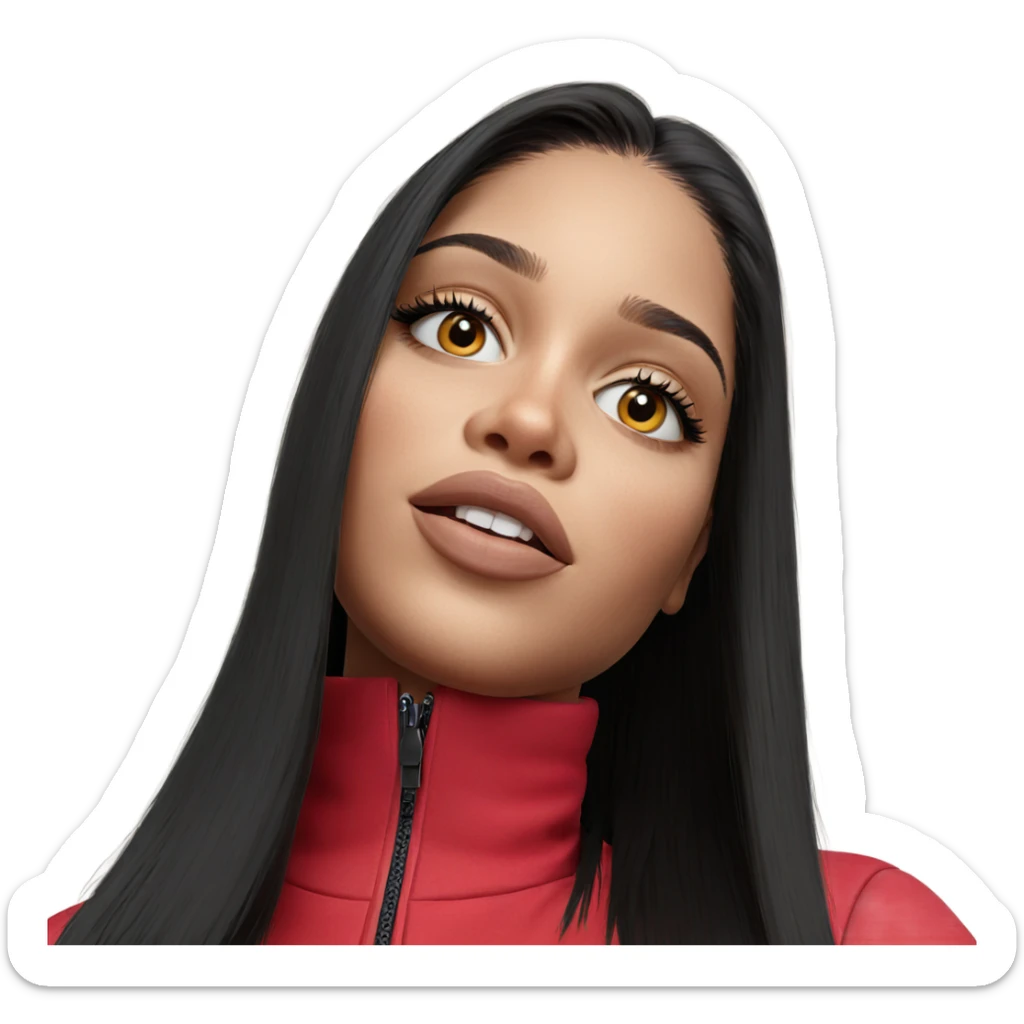 realistic portrait of girl sticker