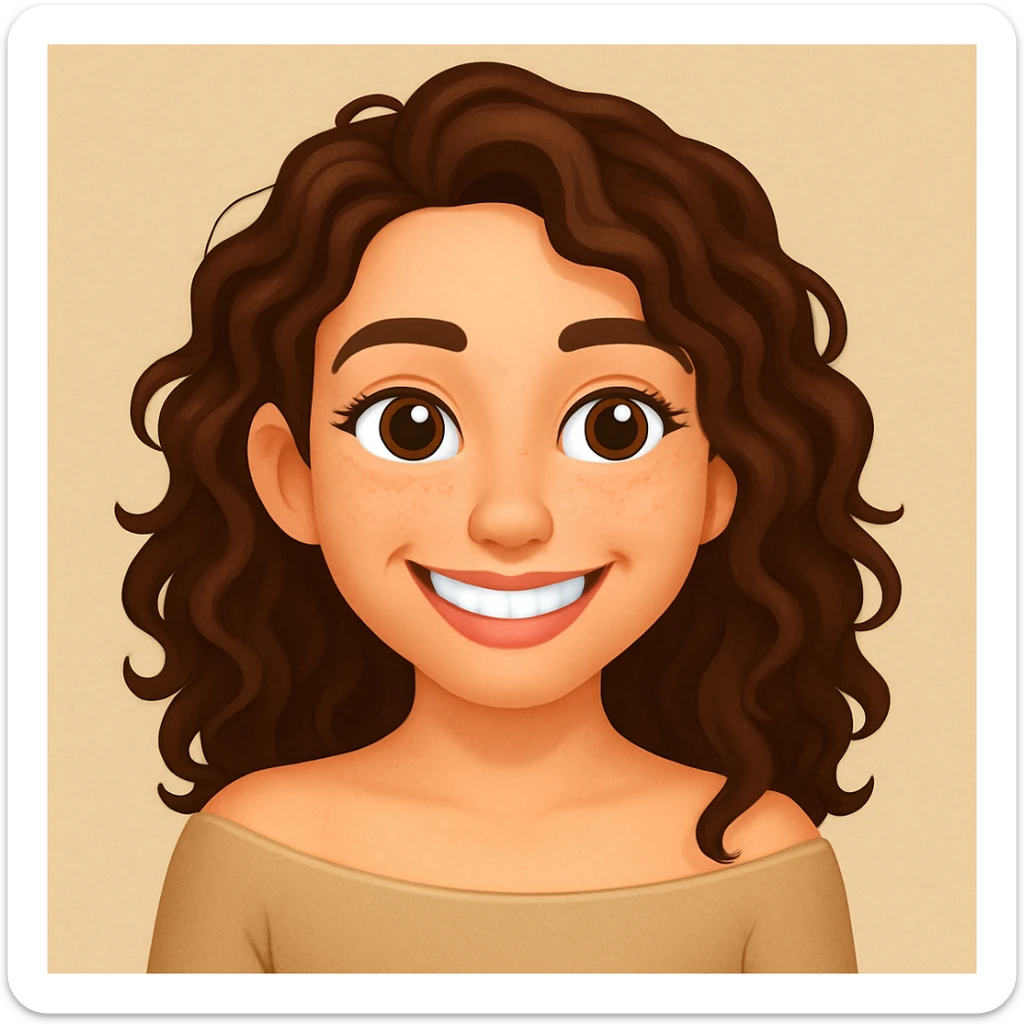 turn the second man in emoji style of the 1st image, match the facial features and match dressing style of the 2nd image, she is having open shoulders  sticker