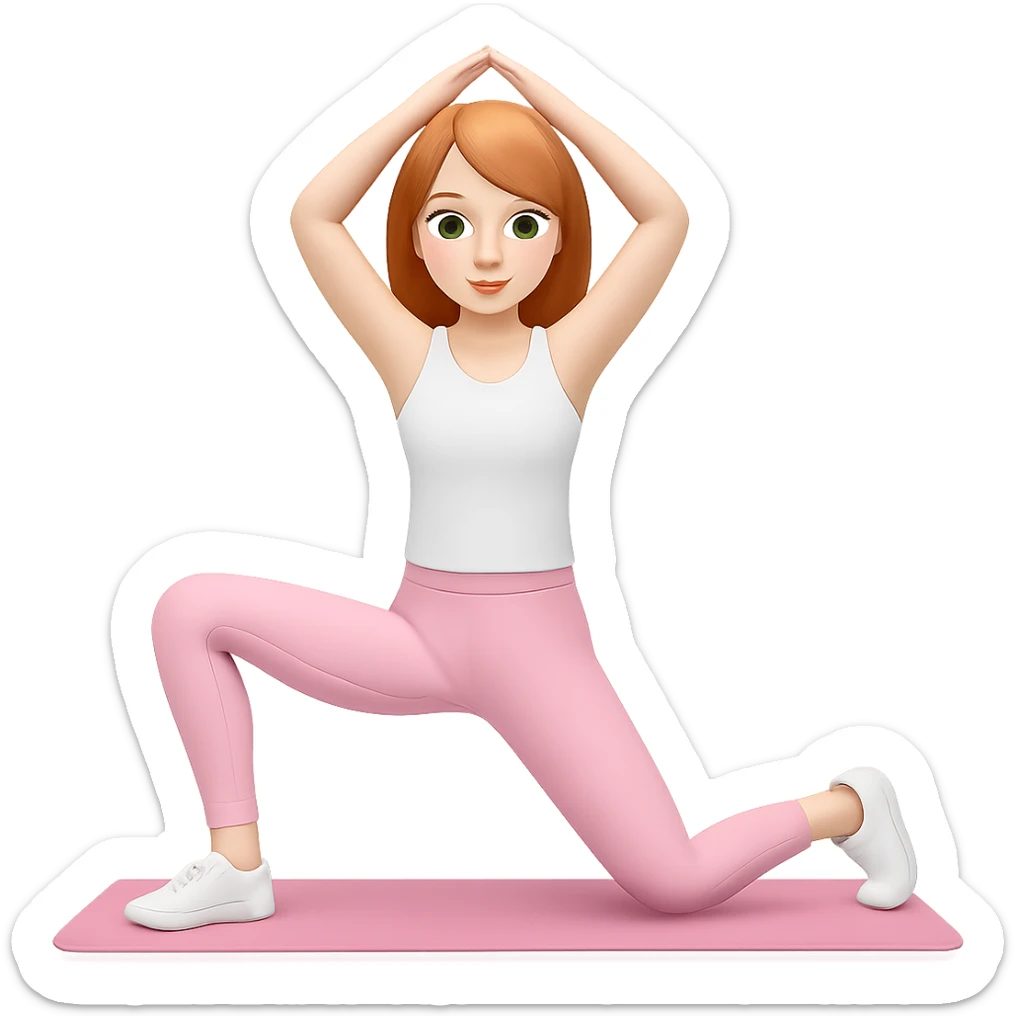 Change her outfit to a fitted white tank top, keep the rest of the outfit and style the same, with no background. sticker