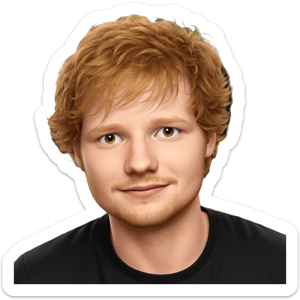 casual smile with stubble sticker