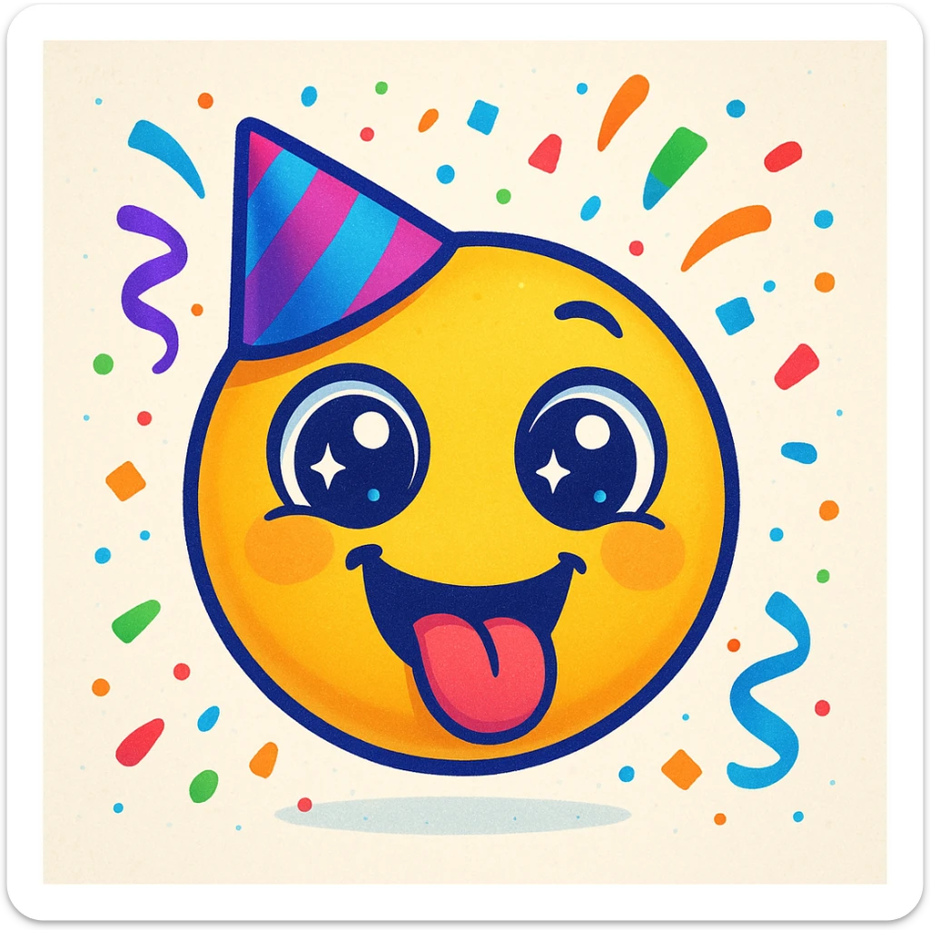 new emoji, playful and original sticker