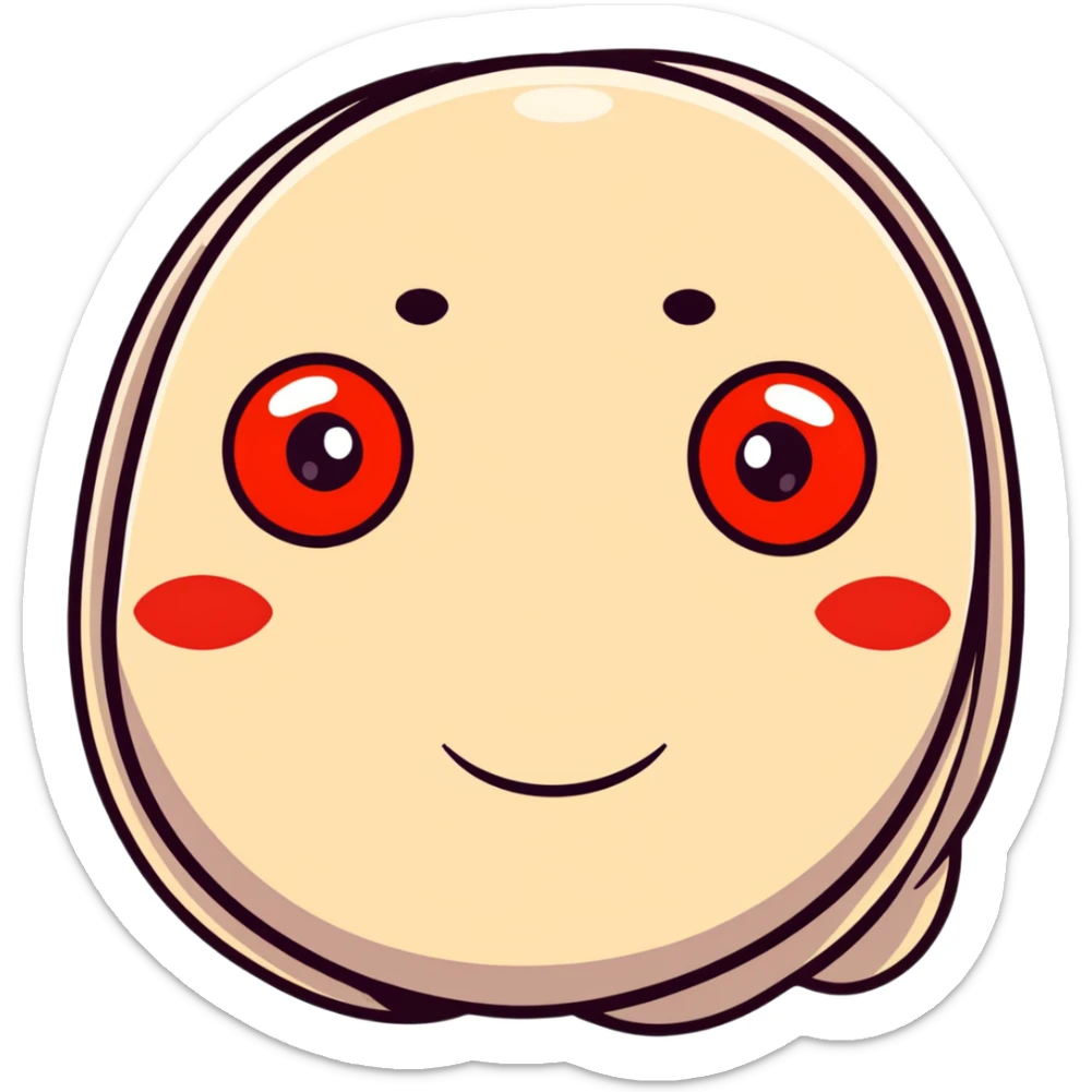 A goofy face with heavy droopy eyelids, red eyes, and a lazy smile - stoned high expression sticker