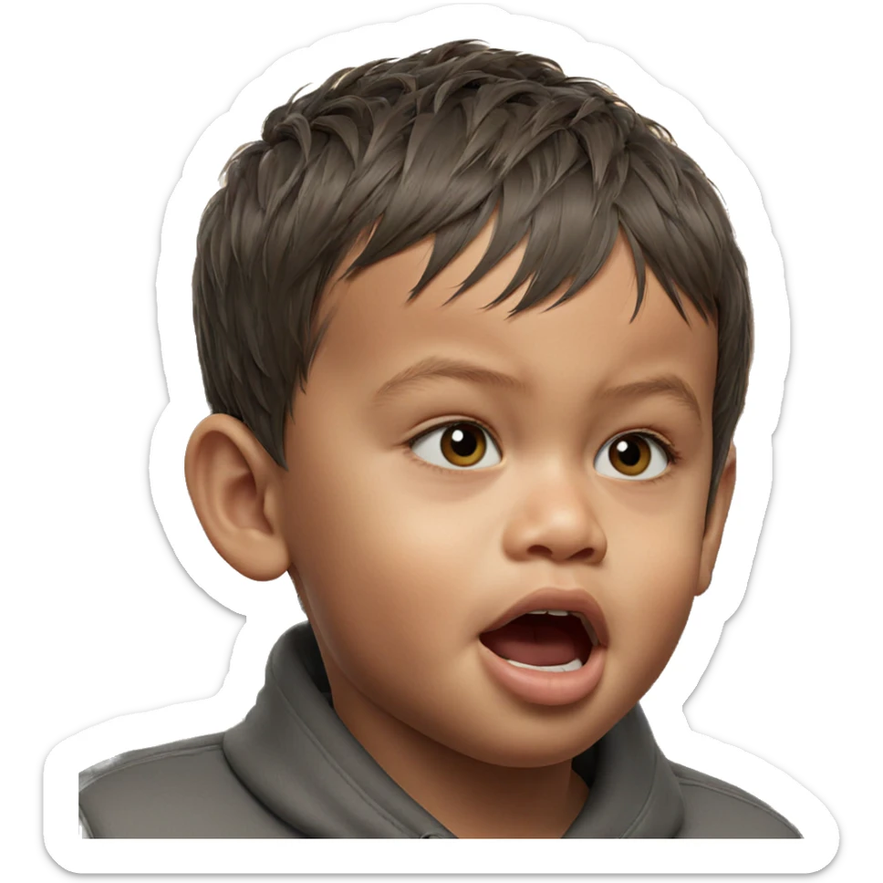 realistic meme of boy sticker