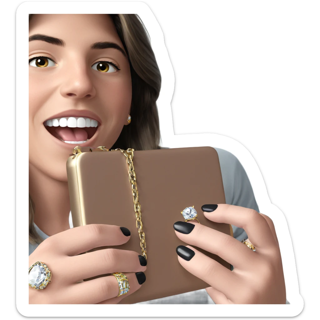 boy with ring and jewelry sticker