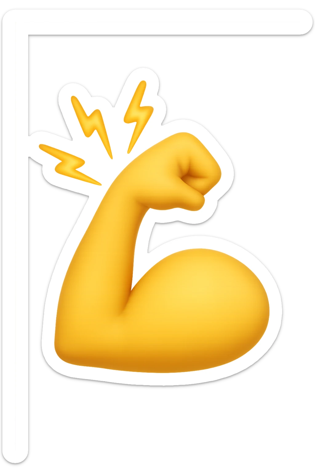 emoji 3d stile iphone che rappresenta lo stimolo che un piano di allenamento da al muscolo 3d sticker