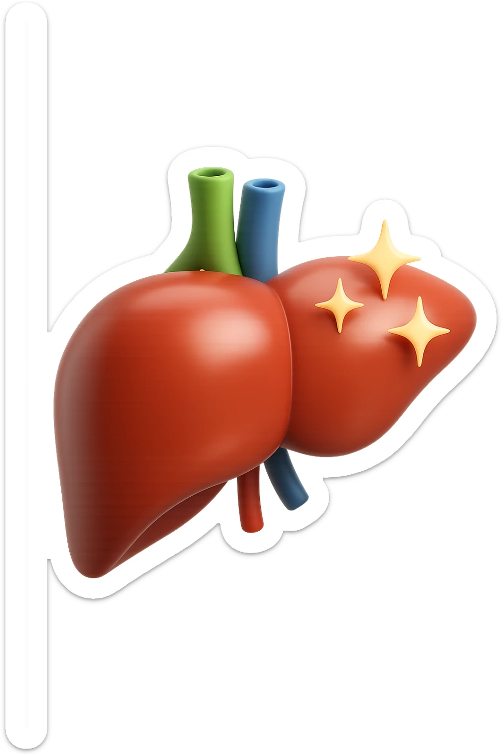 fegato depurato 3d sticker