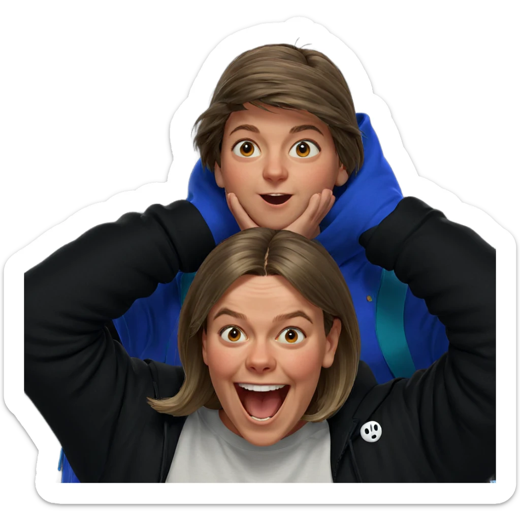 playful moment with friends sticker