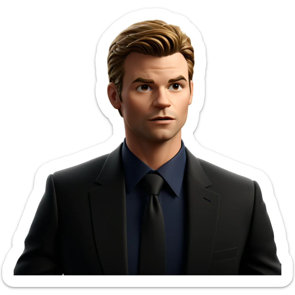 formal portrait of a man sticker