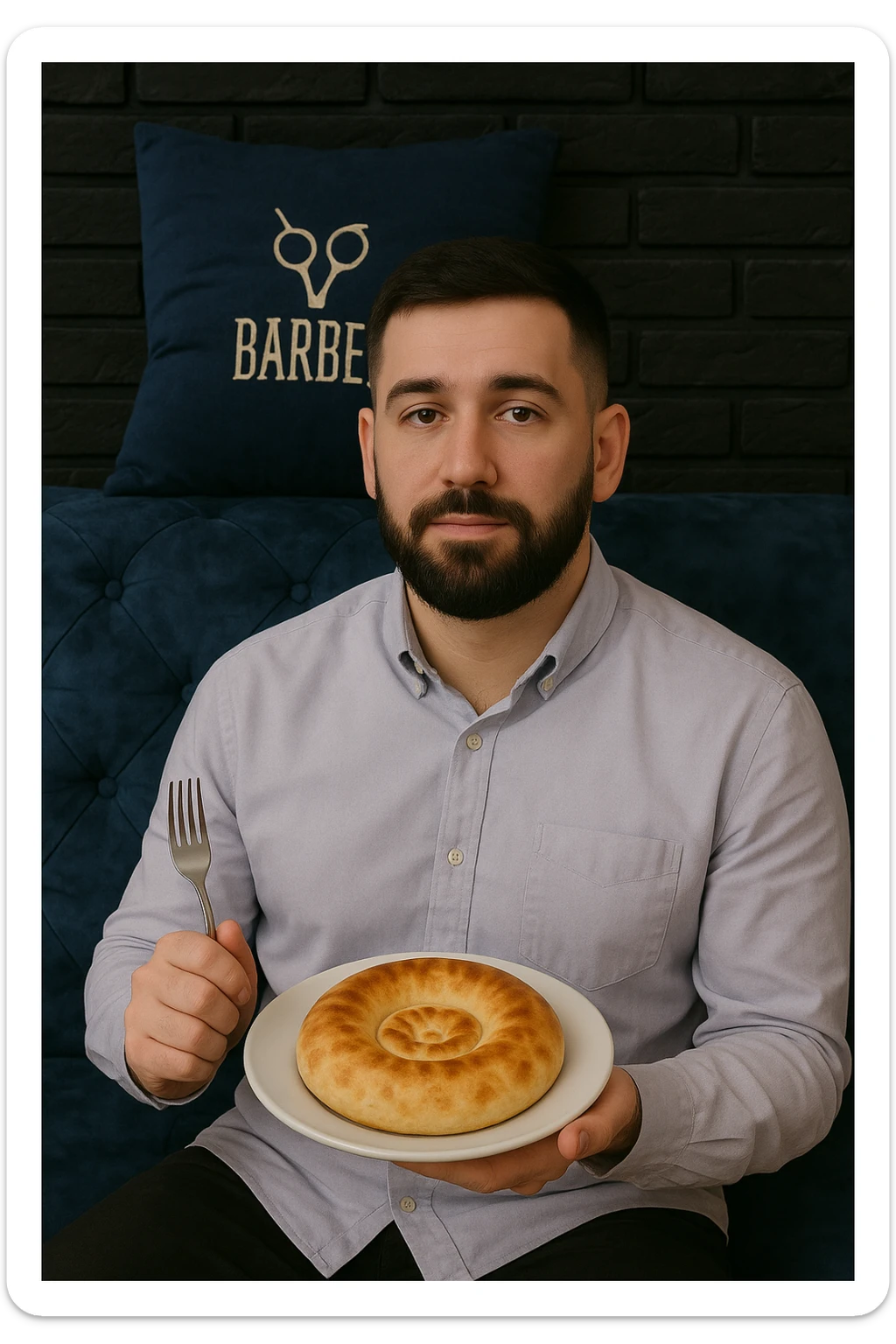 birinchidagi odamni yuziga 2 rasmdagi odamga juda uxshatib chizib bergin xuddu shunday non yen utirganini sticker