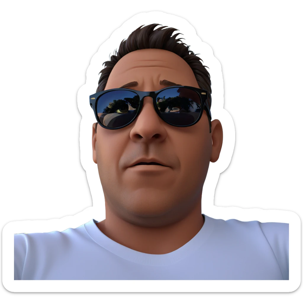 cool dude with sunglasses sticker