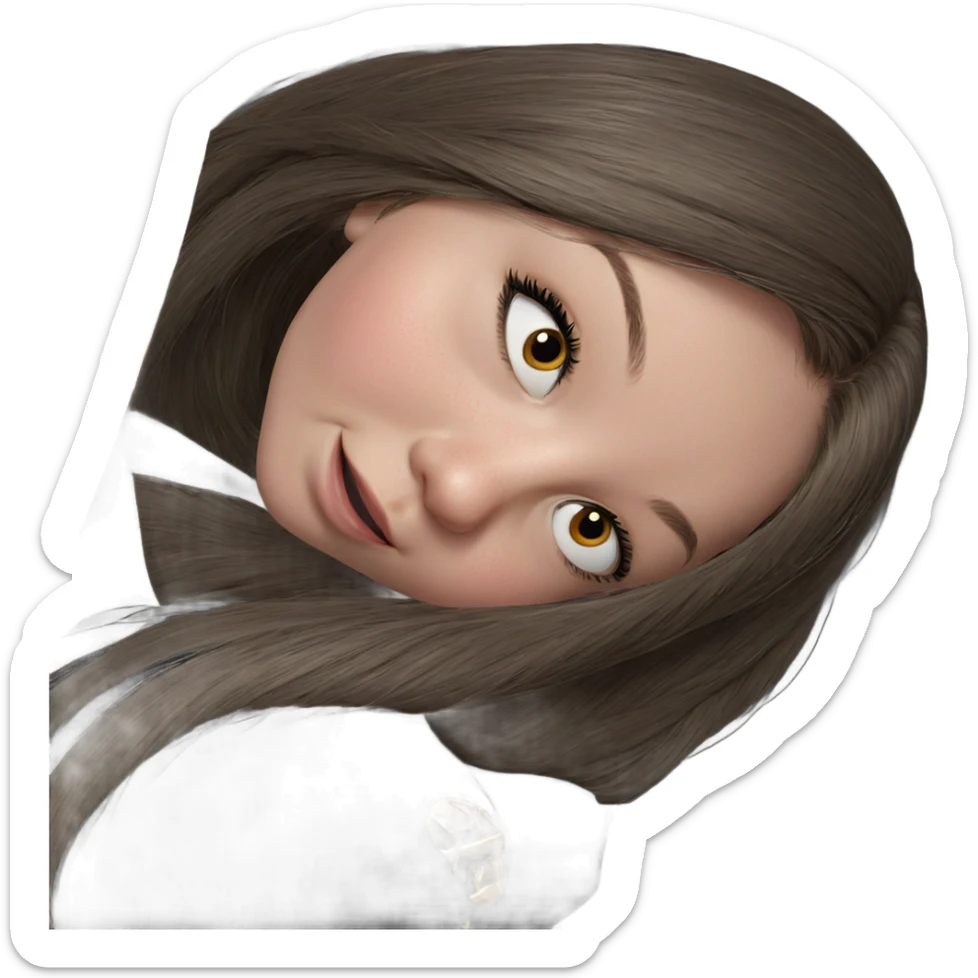 realistic portrait of girl sticker