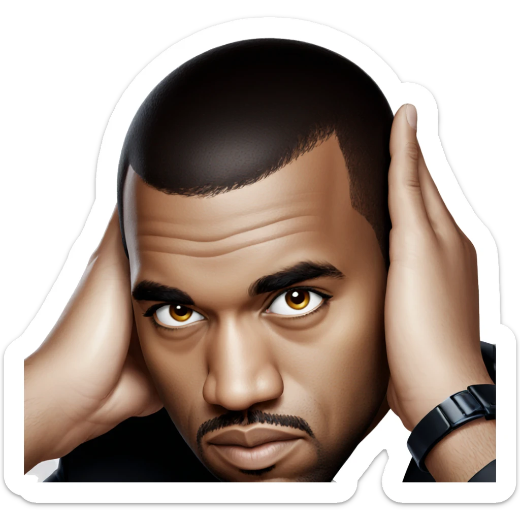 realistic portrait of a man sticker