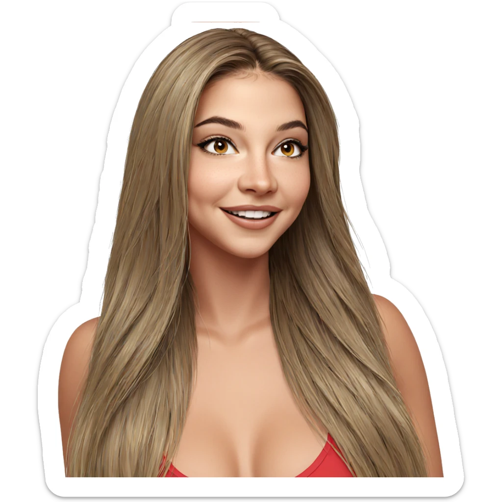 portrait of smiling girl sticker