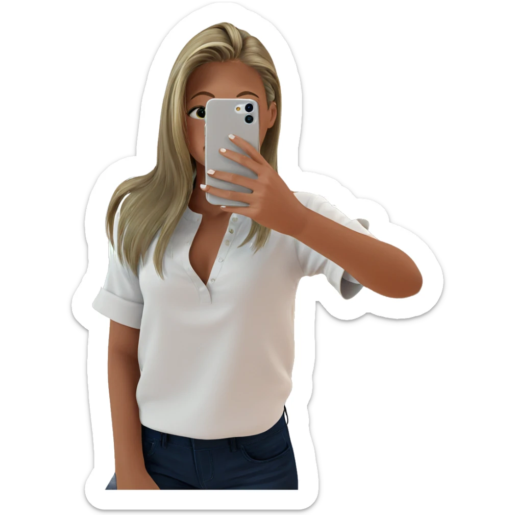 girl taking selfie indoors sticker