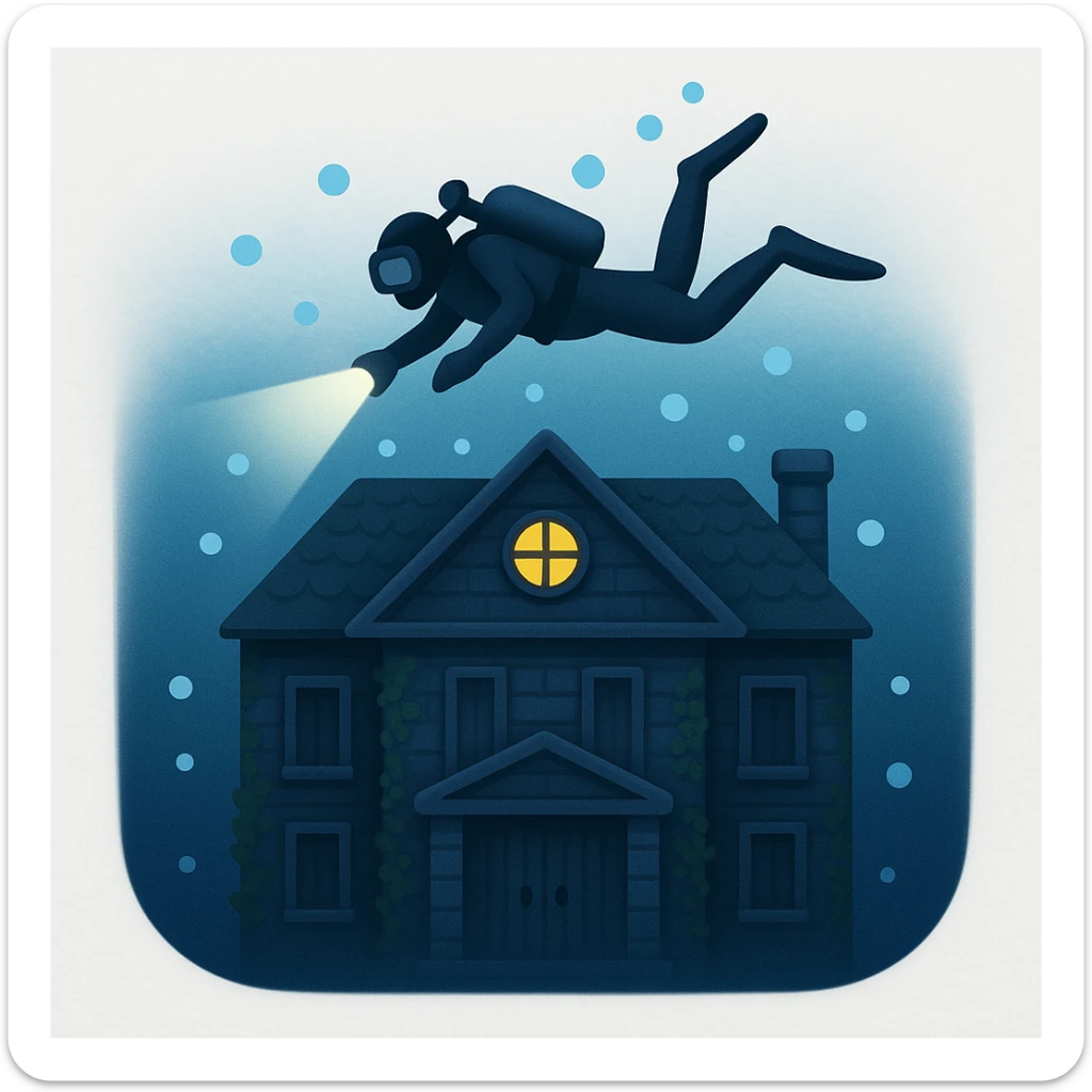an emoji that symbolizes this movie the deep house sticker