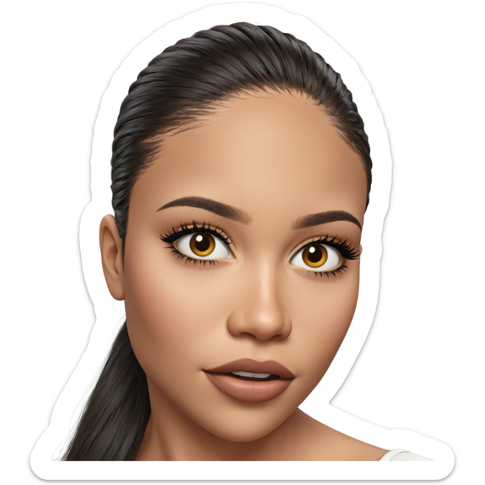 realistic portrait of girl sticker