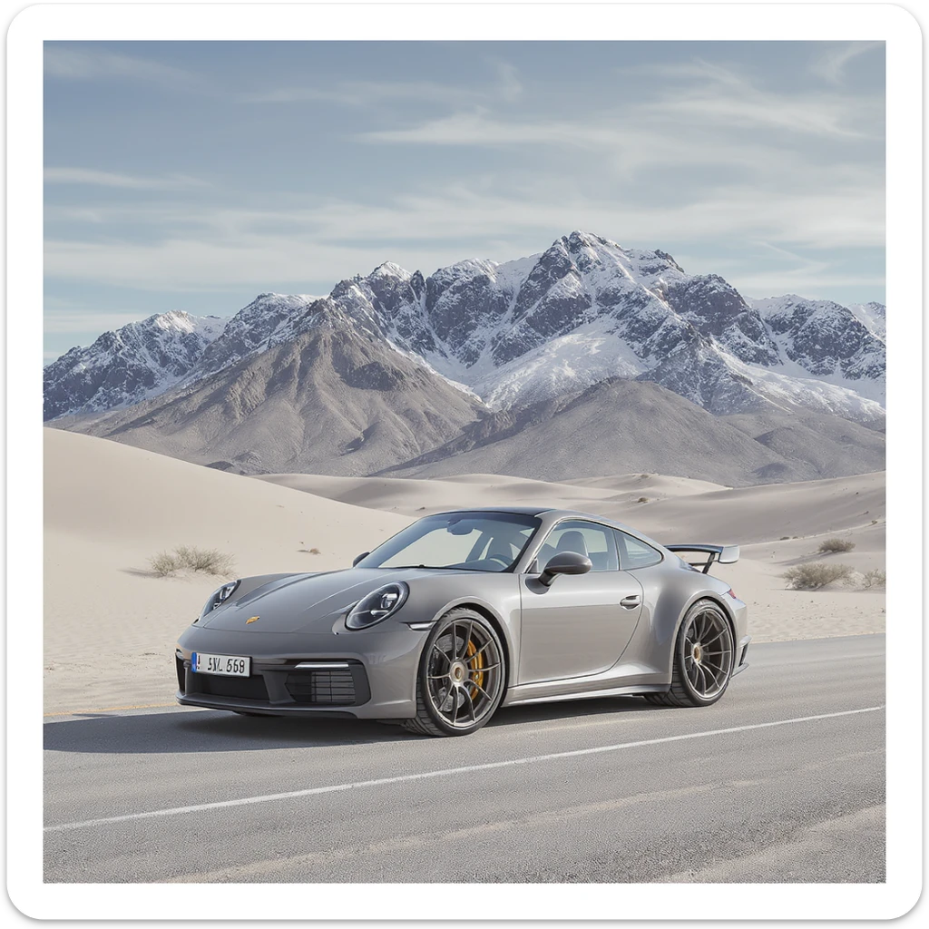 A modern desert mountain, wallpaper, modern, porsche 911 sticker