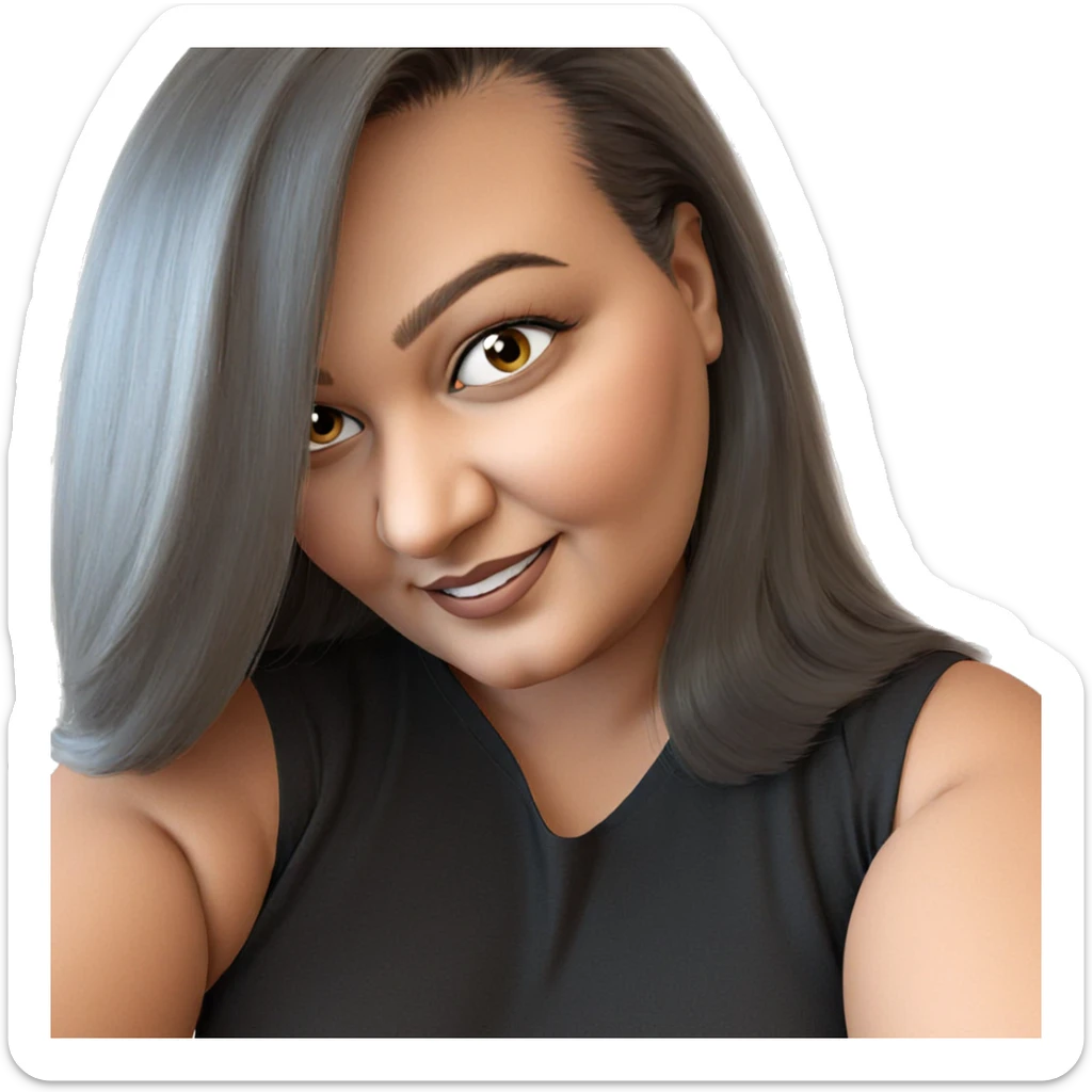 smiling girl on white background sticker