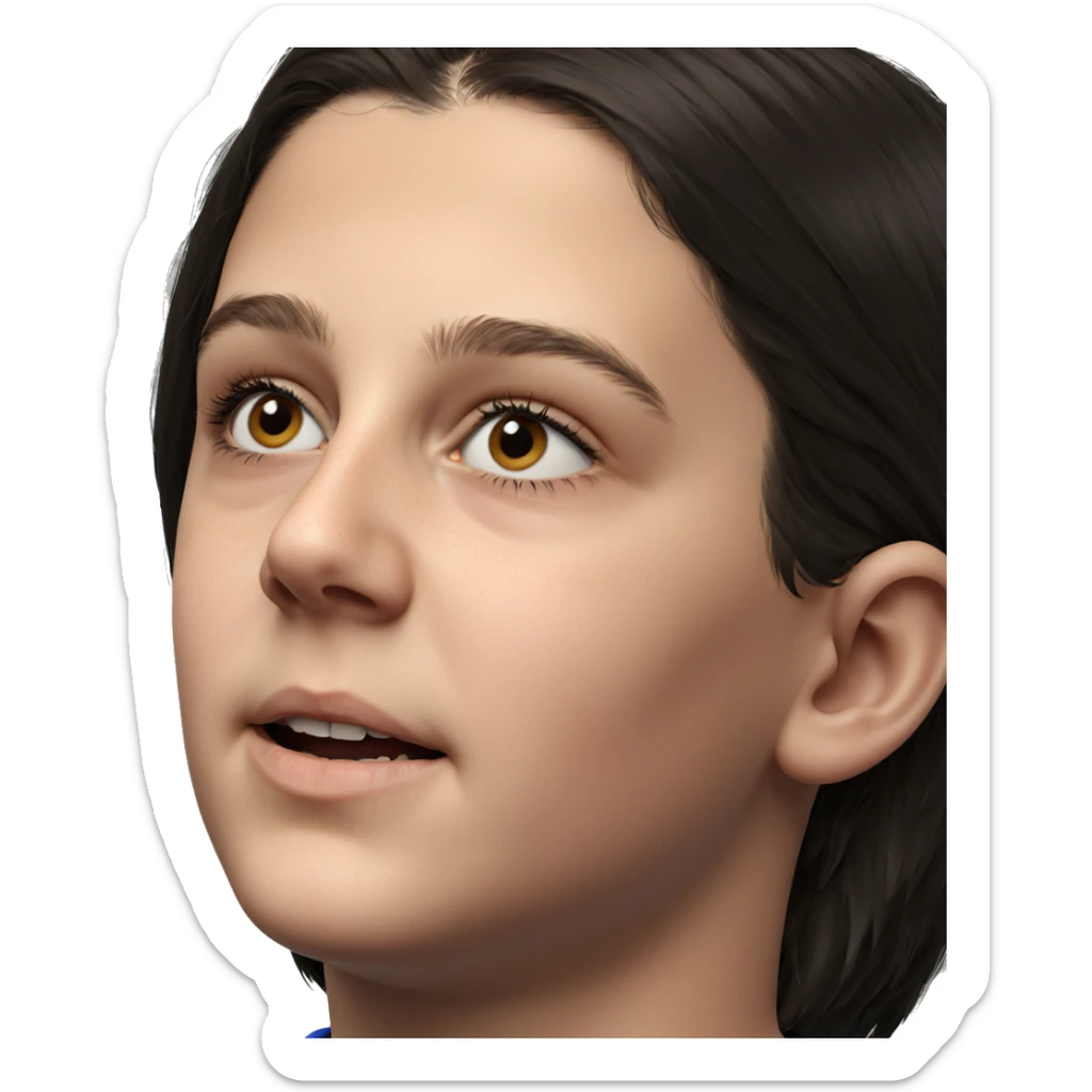 realistic portrait of boy sticker