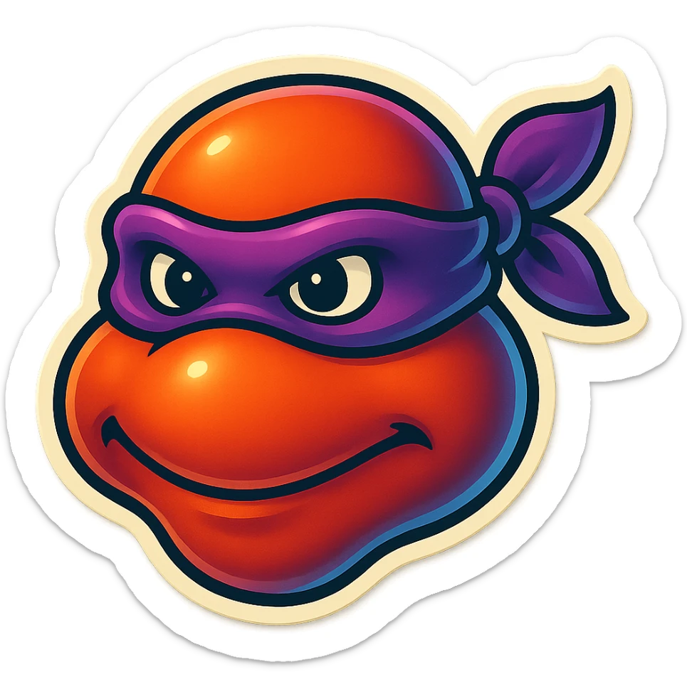 generate the face of a ninja turtle
Without showing teeth
It can't be green
maybe with a Nina mask instead of those stripes sticker