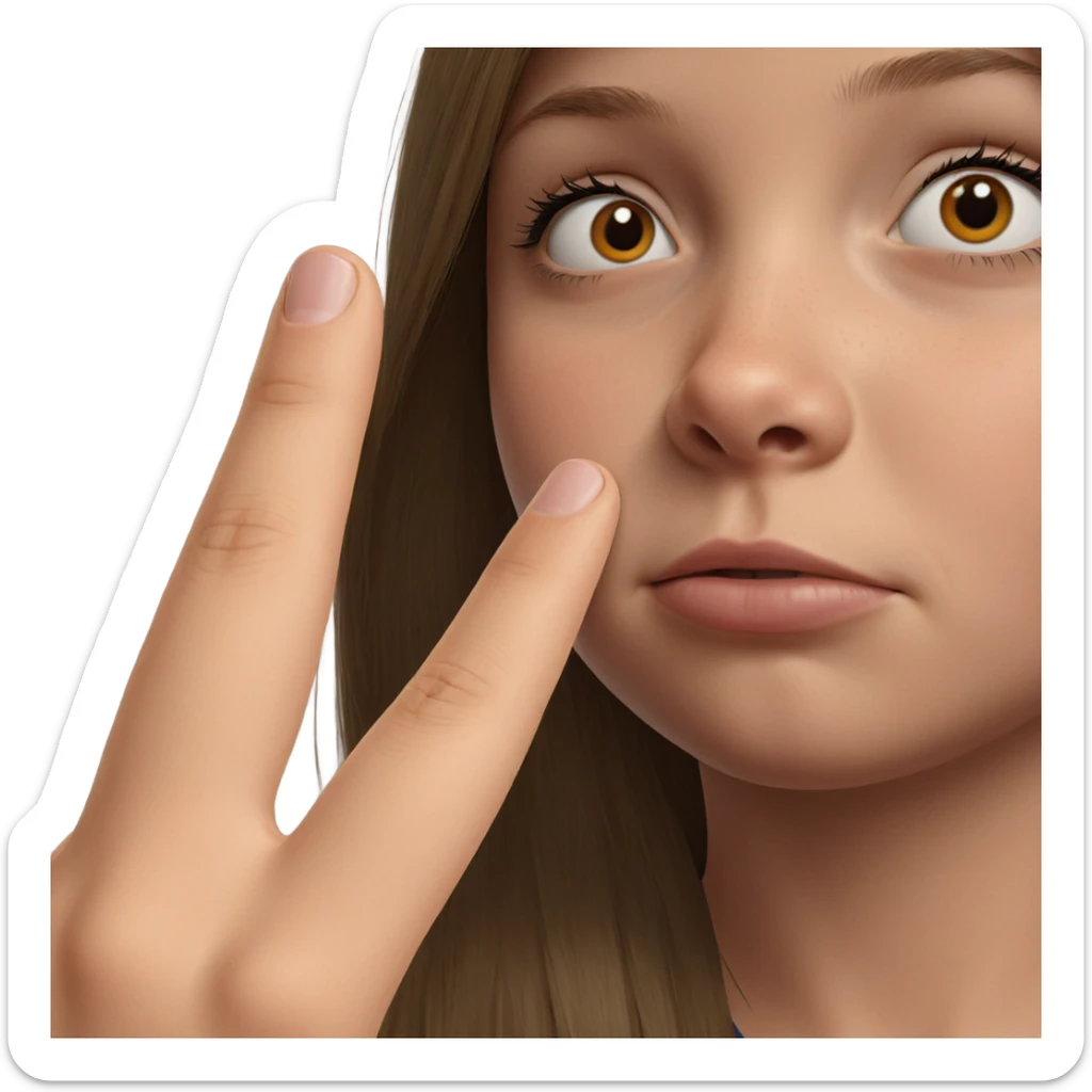 realistic portrait of girl sticker