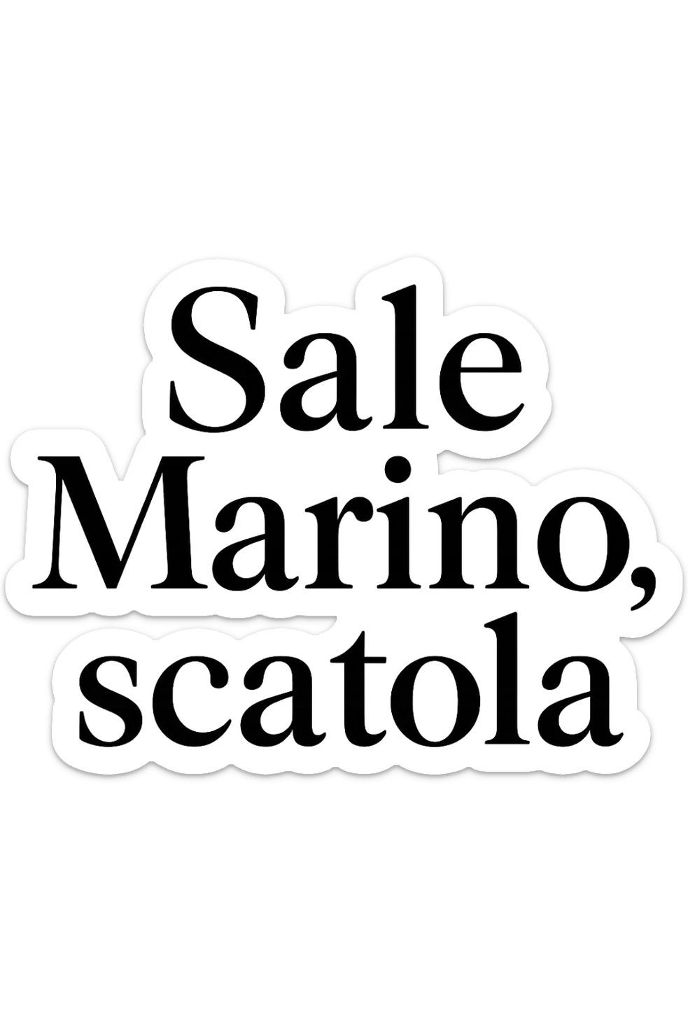 Sale marino, scatola in italiano sticker