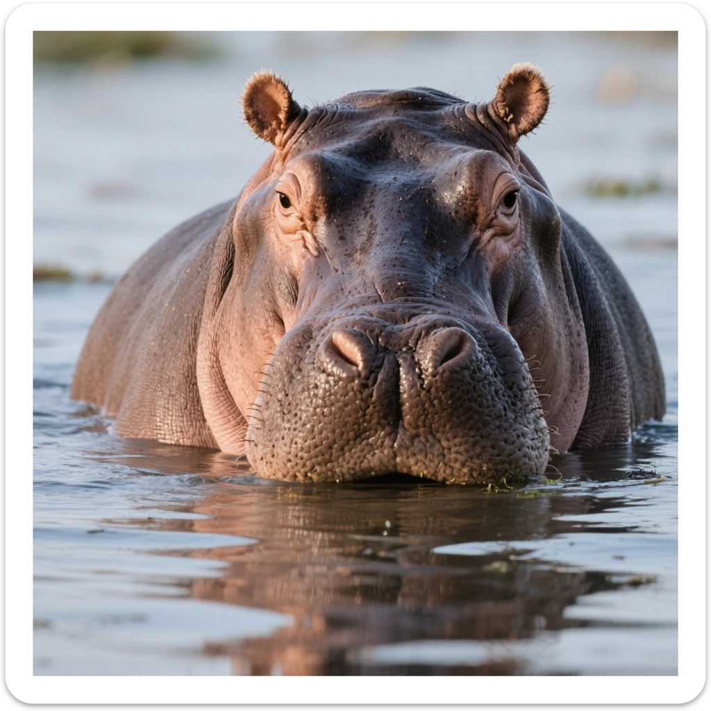 Hippopotamus sticker