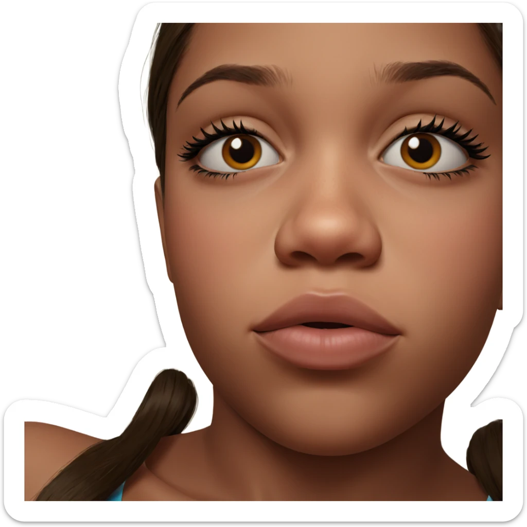 realistic portrait of a girl sticker