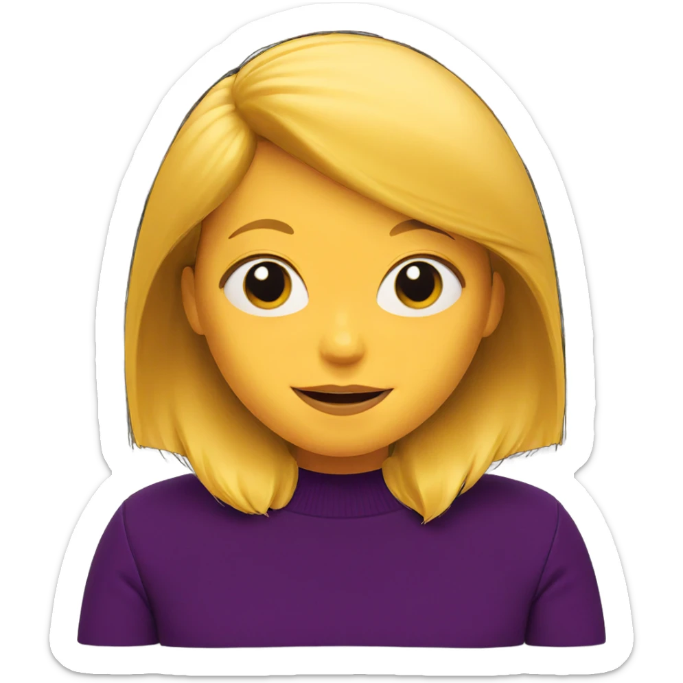 girl smiling in black sweater sticker