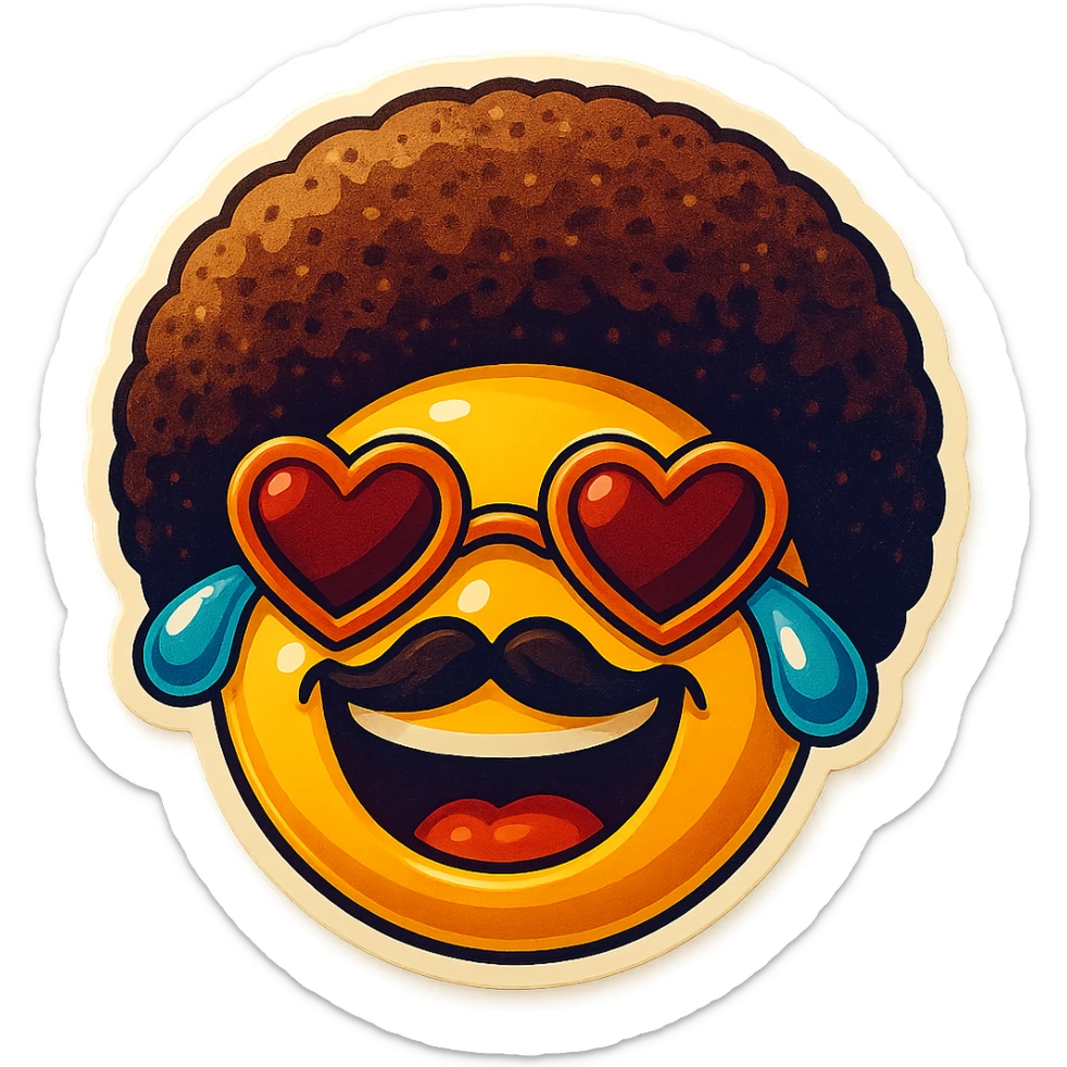 laughing with tears in eyes sticker