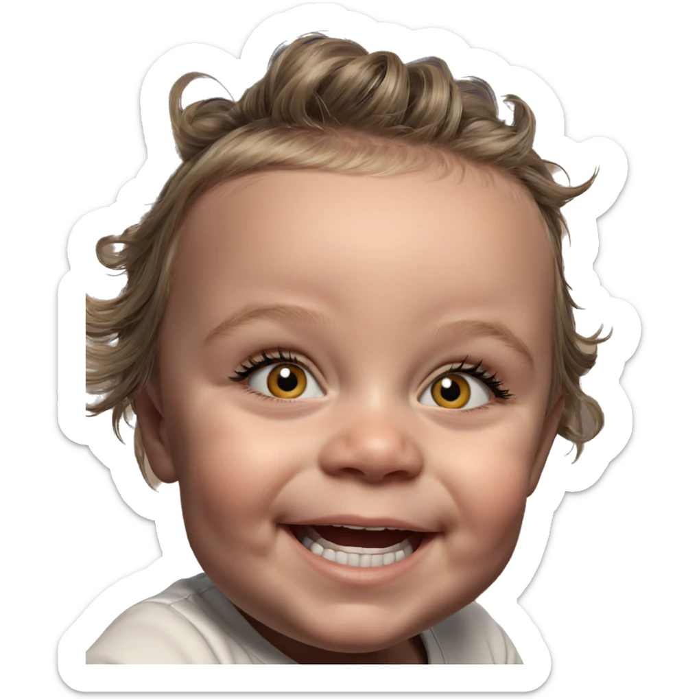 smiling girl portrait looking at viewer sticker