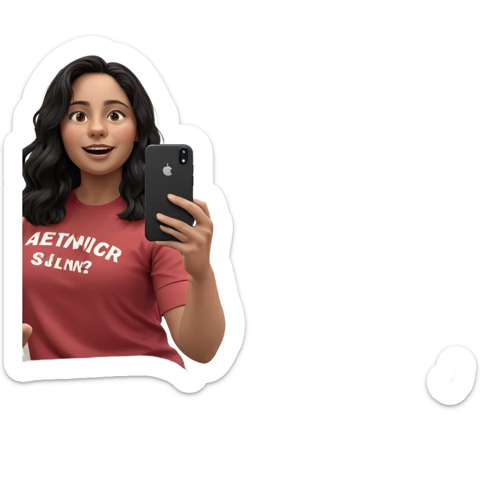 girl taking selfie indoors sticker