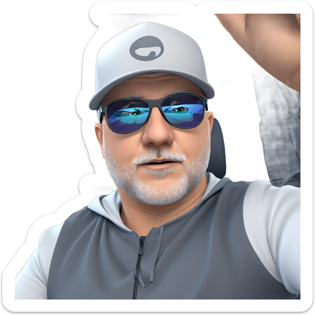 cool guy in sunglasses sticker