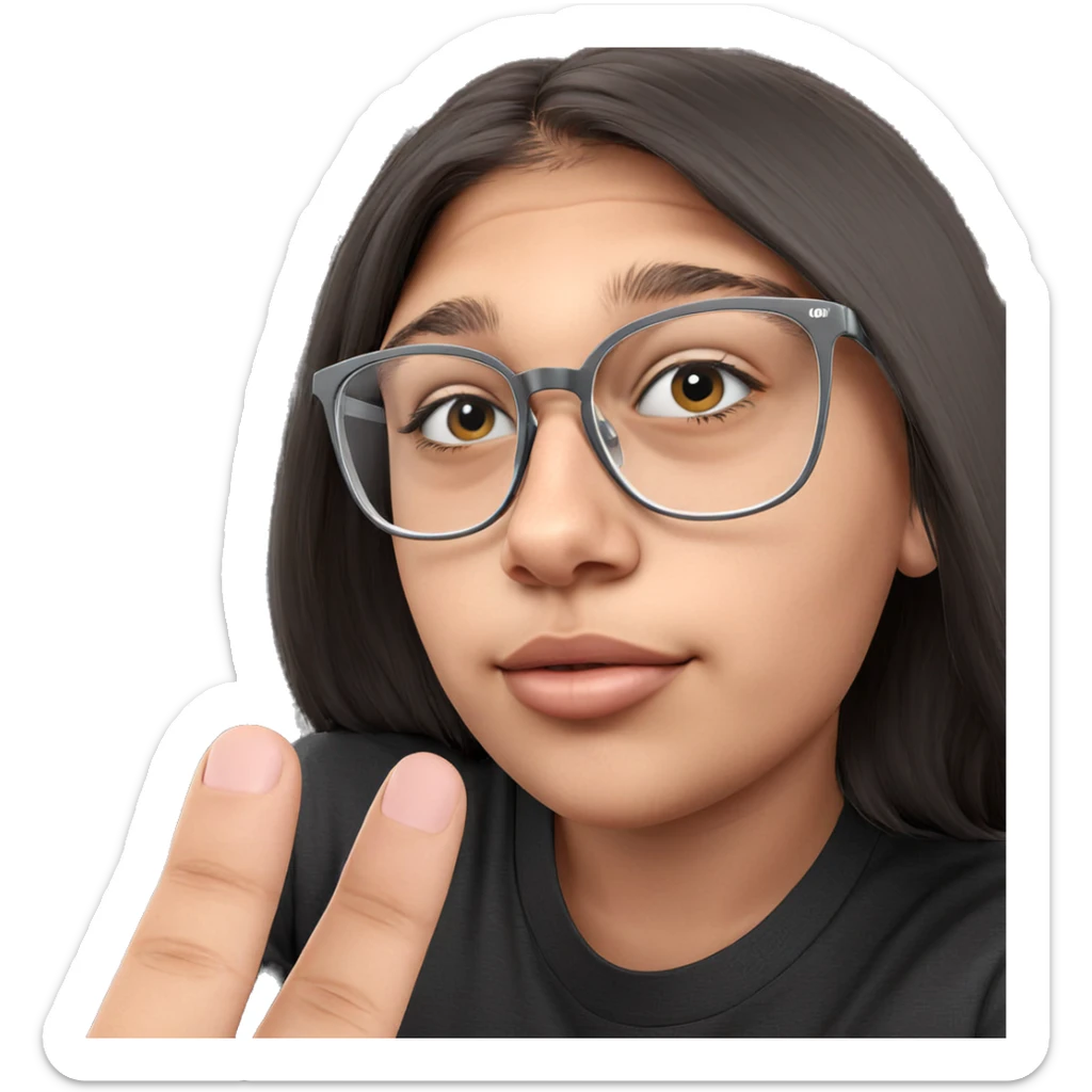 boy in grey glasses sticker