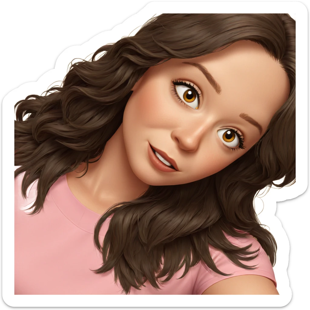 realistic portrait of girl sticker