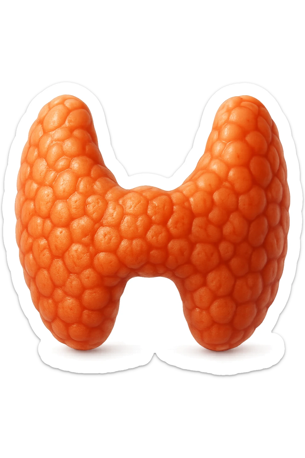 emoji stile iphone di tiroide, iperrealistica 4k sticker