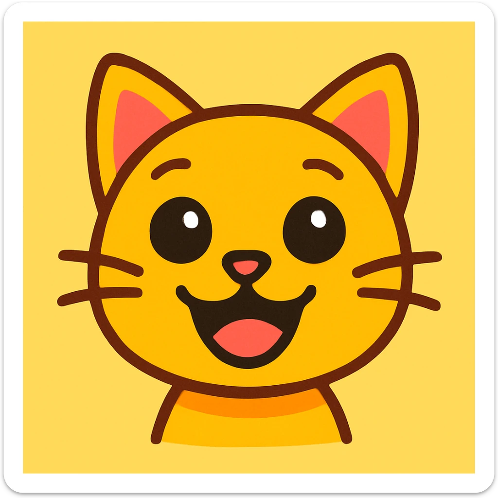 A cute cat emoji sticker