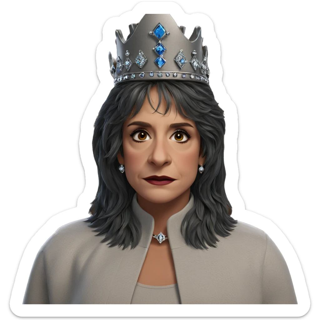 realistic crown jewelry portrait sticker