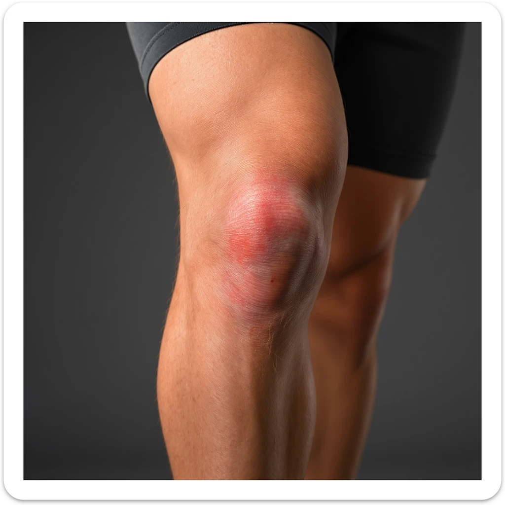 realistic knee, clear anatomy, neutral background sticker