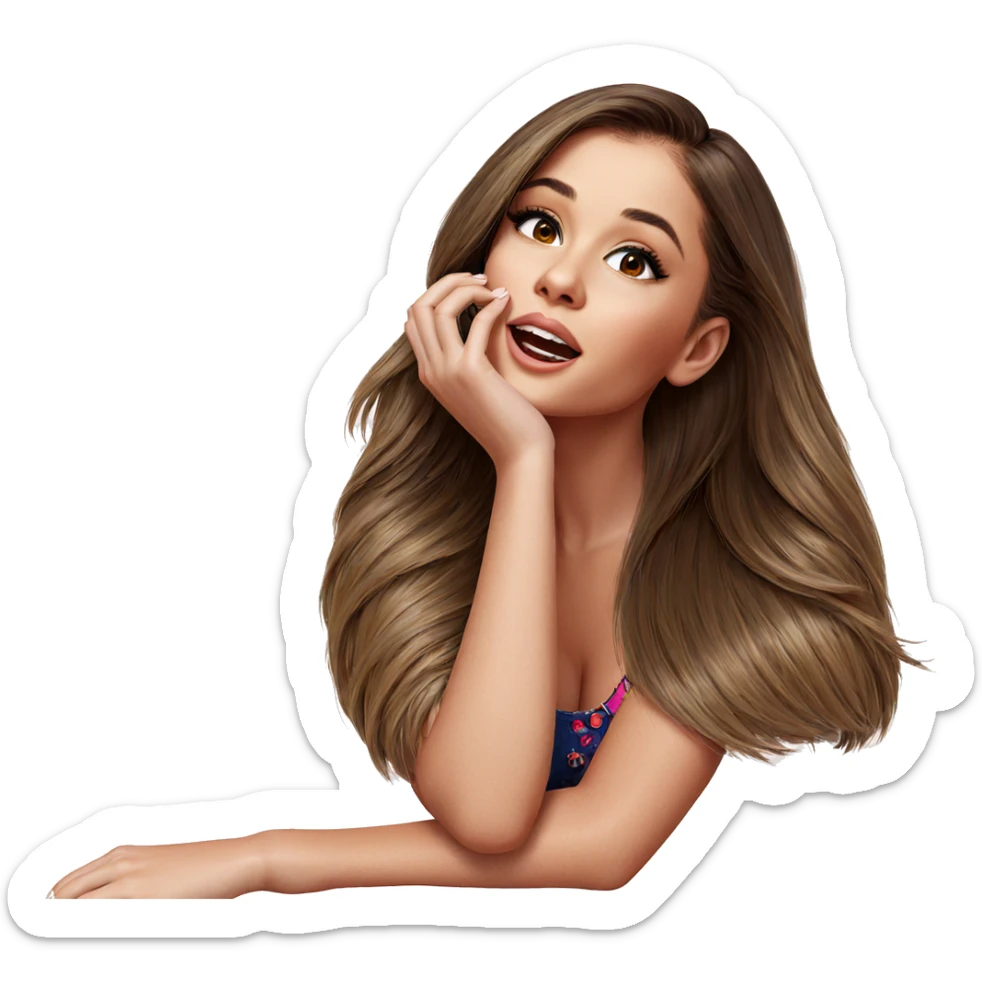 realistic portrait of girl sticker