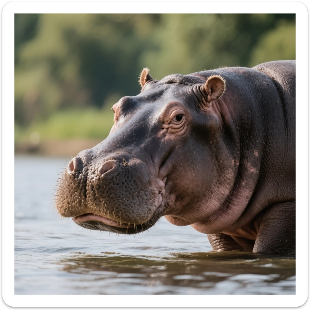 Hippopotamus sticker