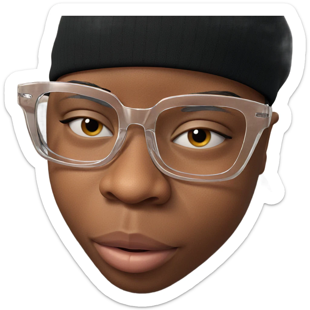 smiling boy in a hat sticker