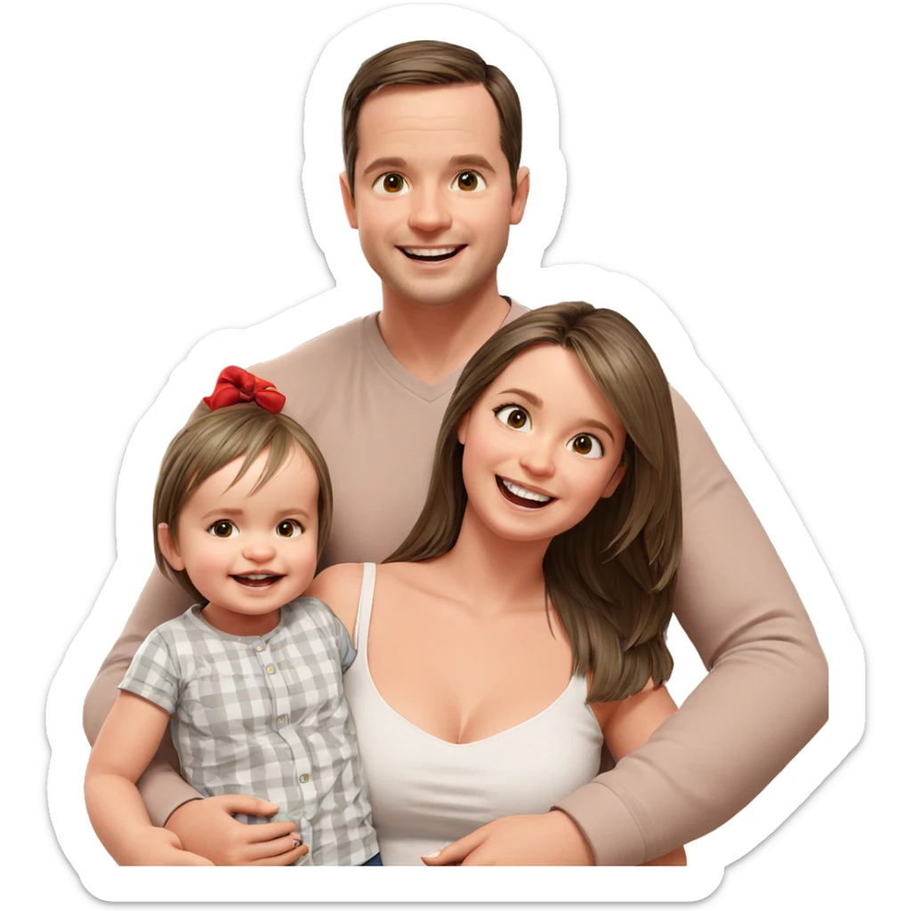 happy family portrait together sticker