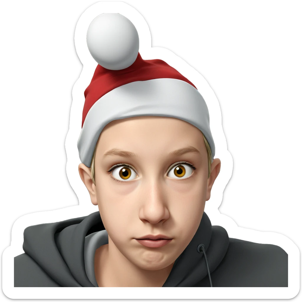 portrait of a solitary figure sticker